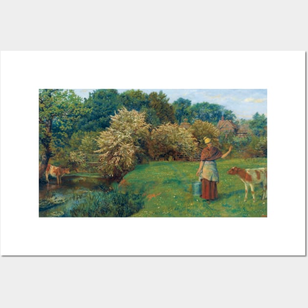 Poll the Milkmaid by Arthur Hughes Wall Art by Classic Art Stall